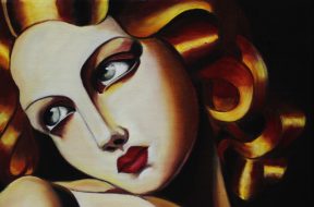 Kobieta z gołębiem Łempickiej-kadr