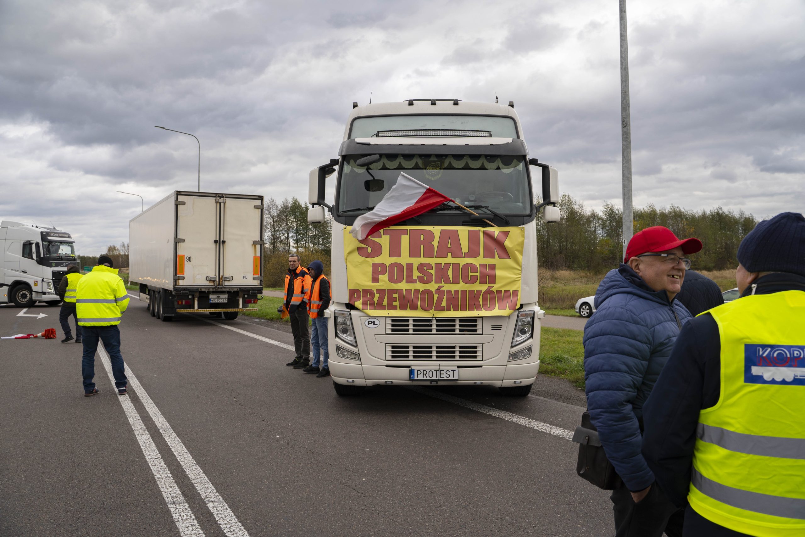 Blokada transportu towarowego na granicy z Ukrainą